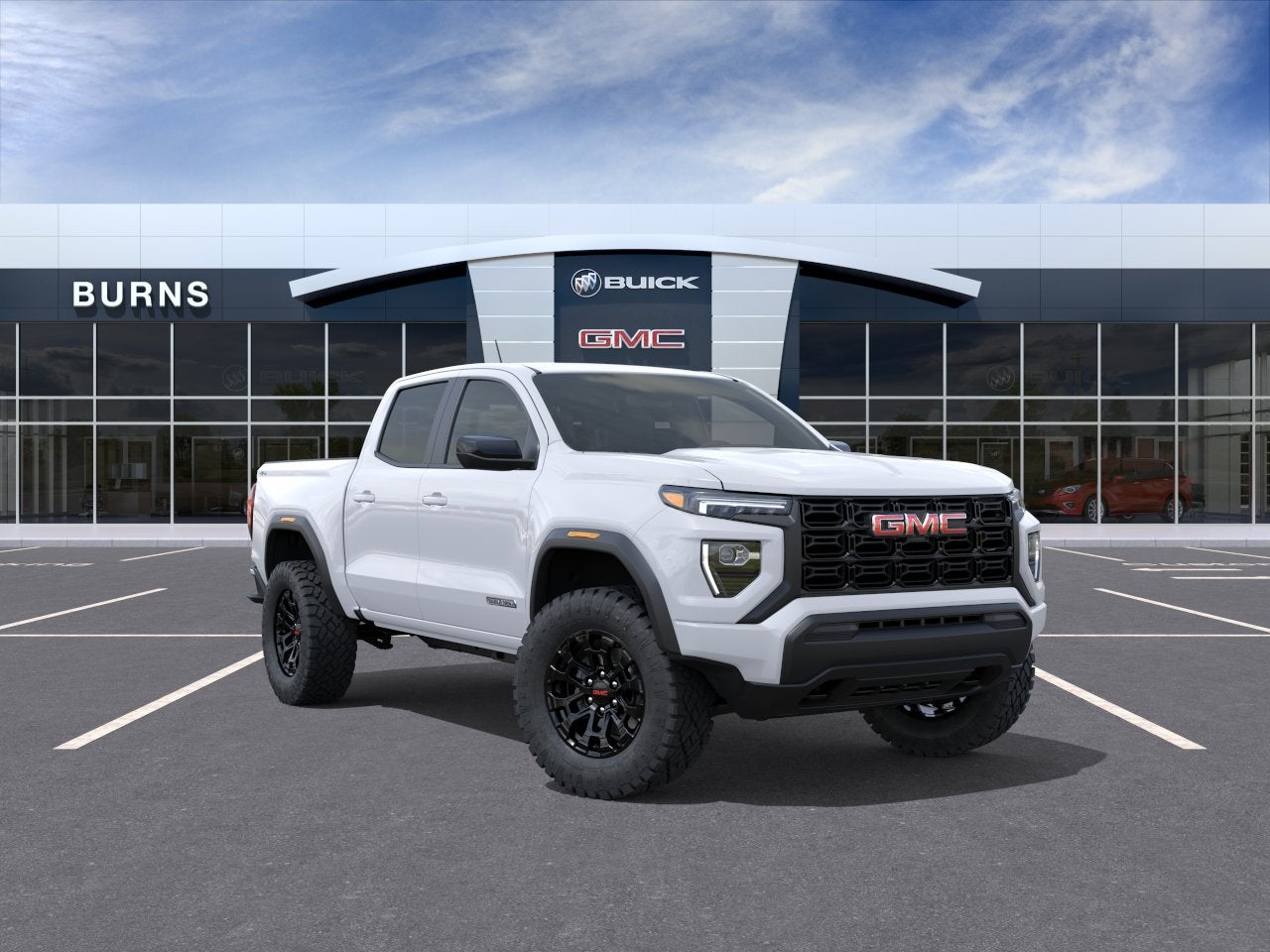2026 GMC Canyon Elevation in Summit White — front three-quarter view