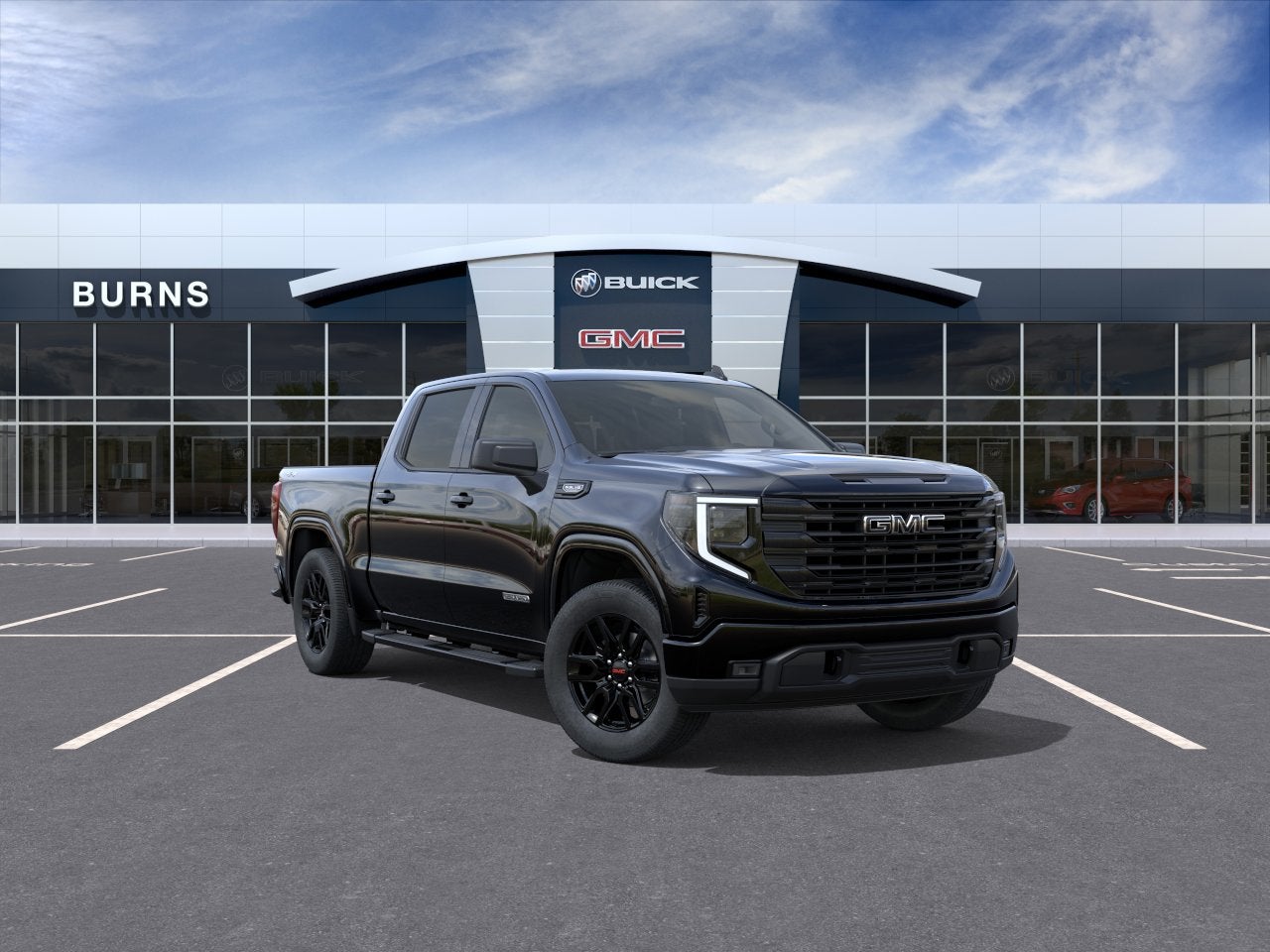 2026 GMC Sierra 1500 Elevation in Onyx Black — front three-quarter view