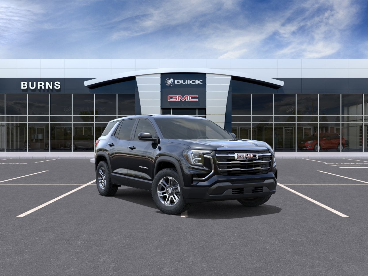 2027 GMC Terrain FWD Elevation in Ebony Twilight Metallic — front three-quarter view