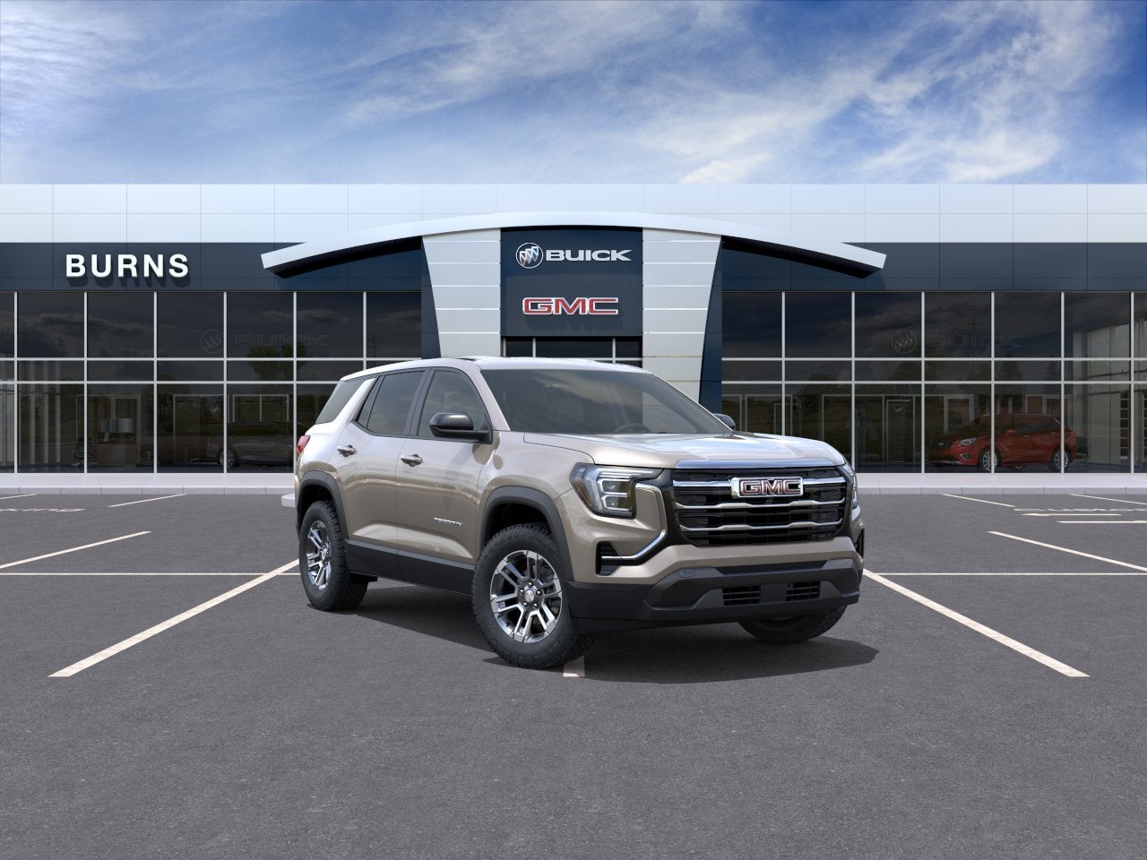 2027 GMC Terrain FWD Elevation in Riverstone Metallic — front three-quarter view