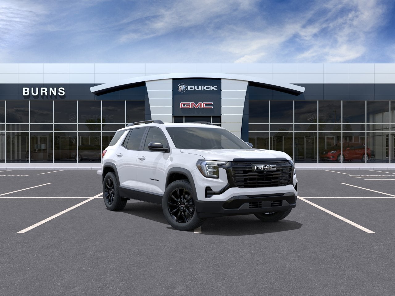2027 GMC Terrain FWD Elevation in Summit White — front three-quarter view