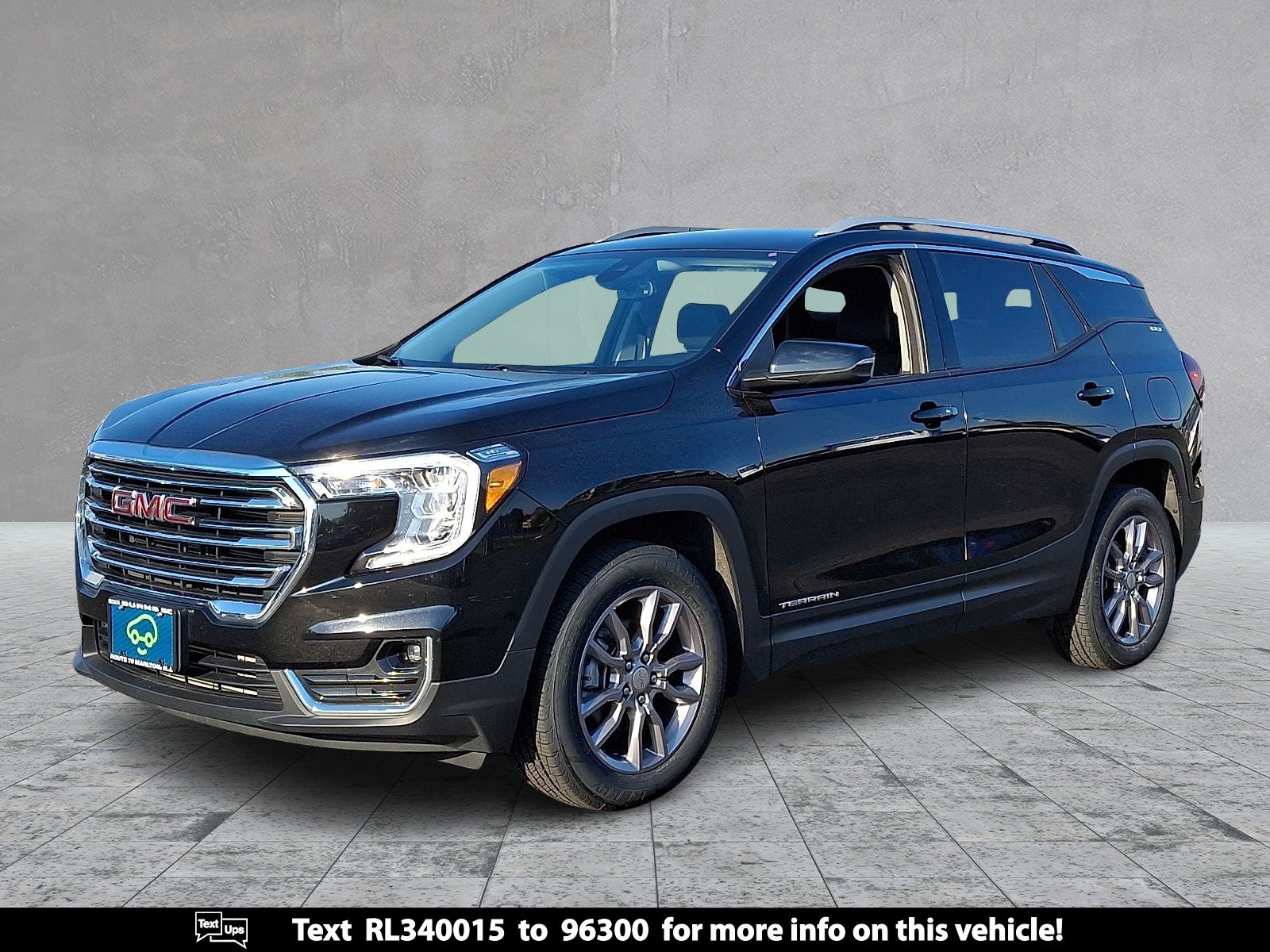 2024 GMC Terrain SLT in Ebony Twilight Metallic — front three-quarter view