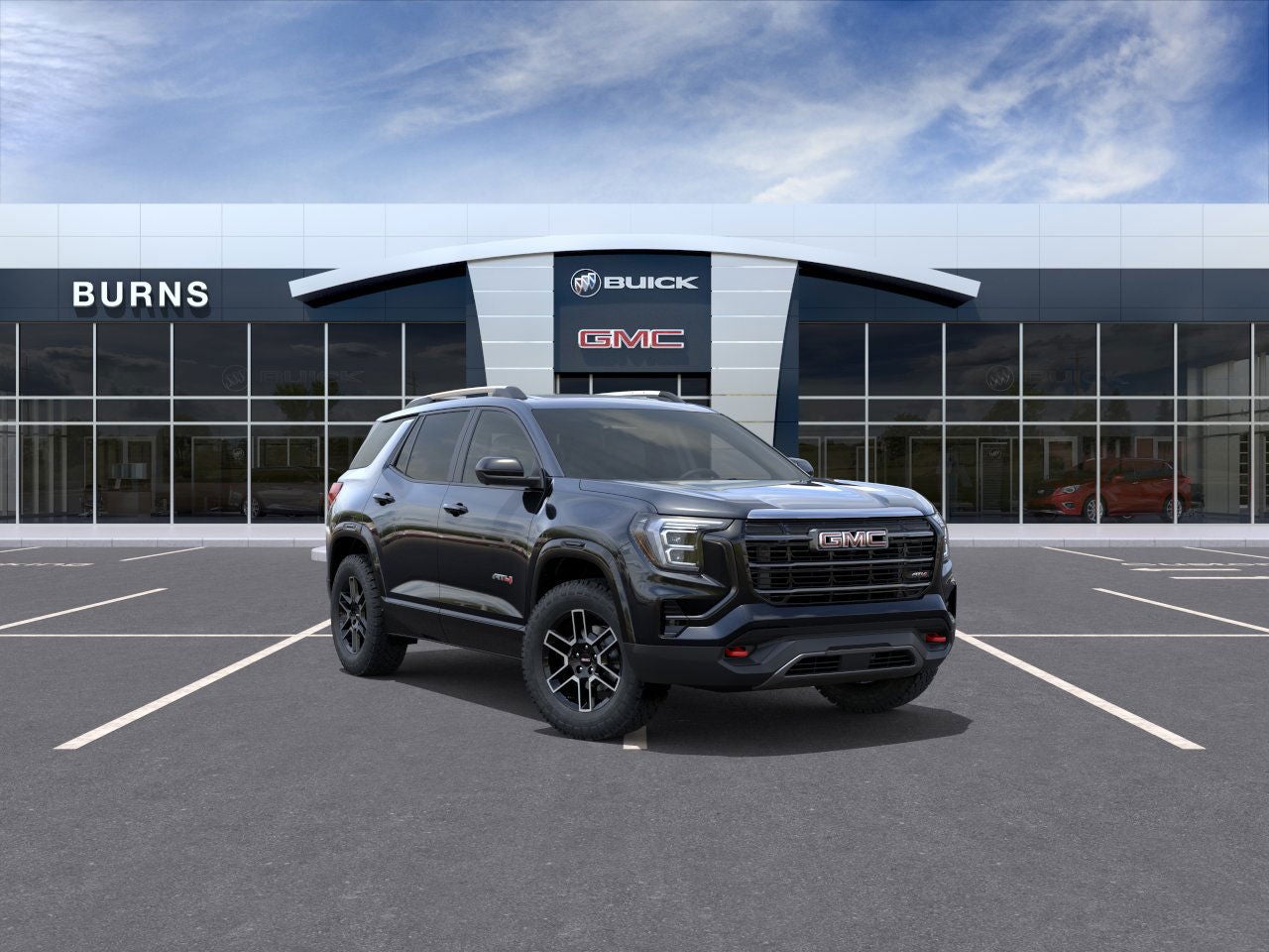 2026 GMC Terrain AT4 in Ebony Twilight Metallic — front three-quarter view