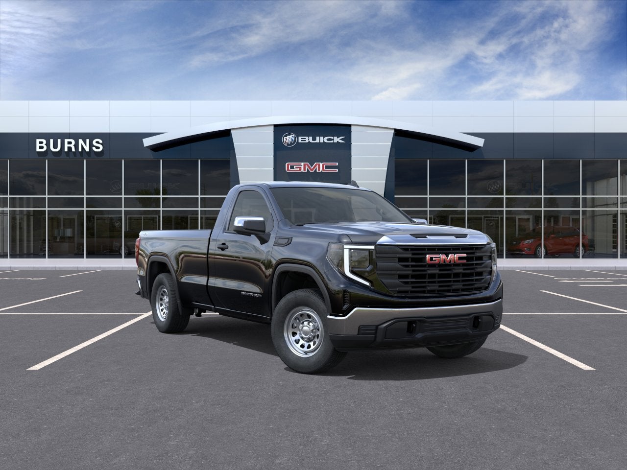 2026 GMC Sierra 1500 Pro in Onyx Black — front three-quarter view