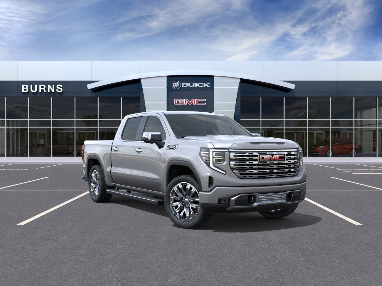 2026 GMC Sierra 1500 Denali in Sterling Metallic — front three-quarter view