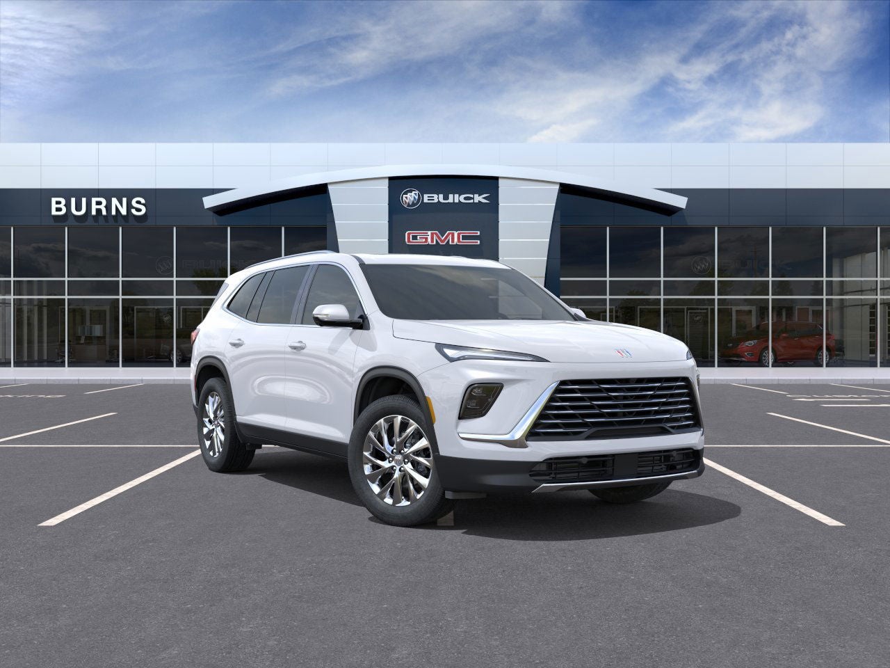 2026 Buick Enclave Preferred in Summit White — front three-quarter view