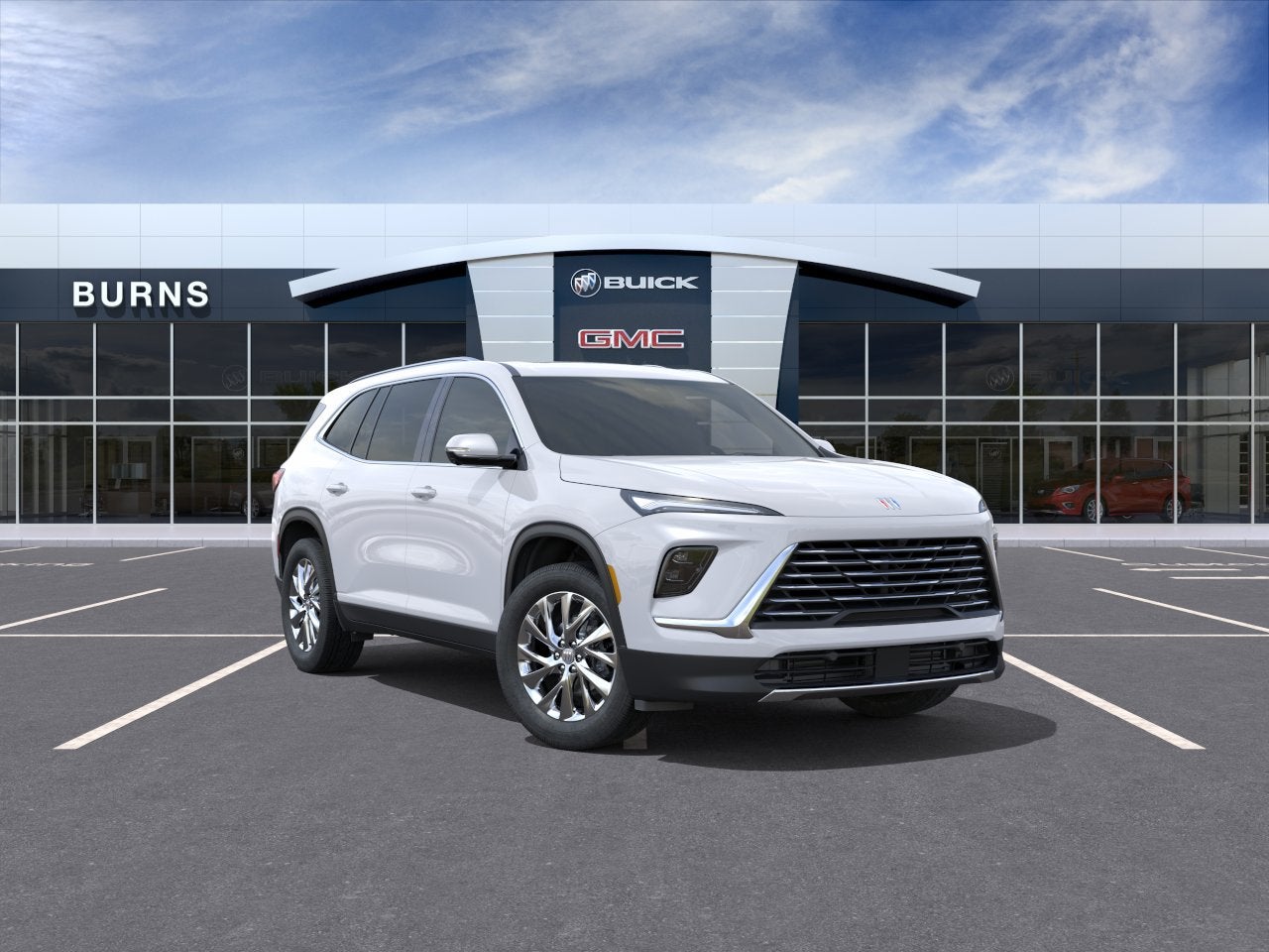 2026 Buick Enclave Preferred in Summit White — front three-quarter view