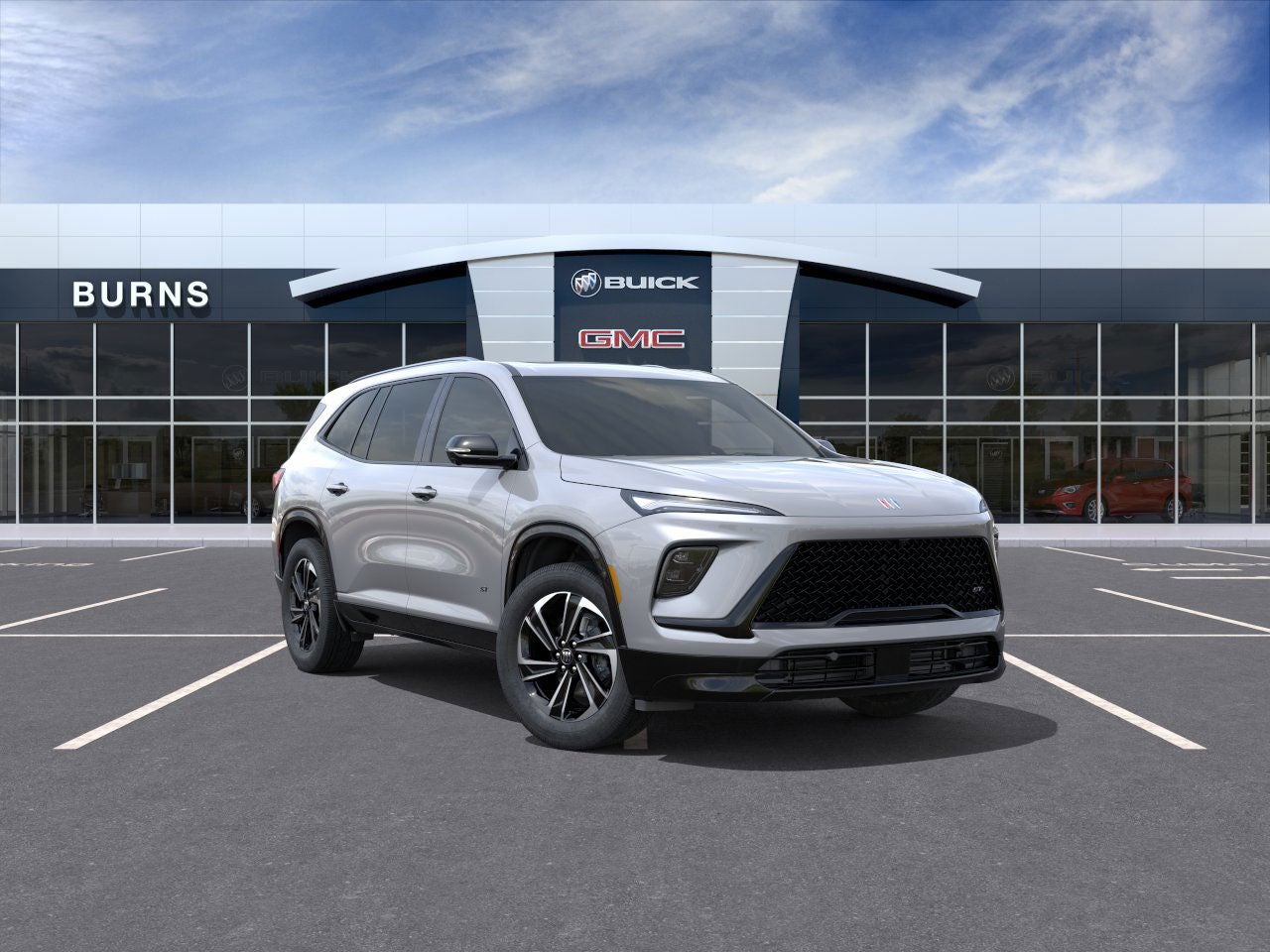 2026 Buick Enclave Sport Touring in Moonstone Gray Metallic — front three-quarter view