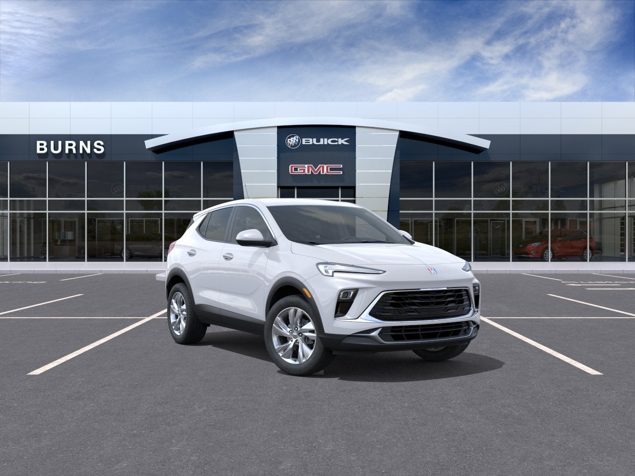 2026 Buick Encore GX Preferred in Summit White — front three-quarter view
