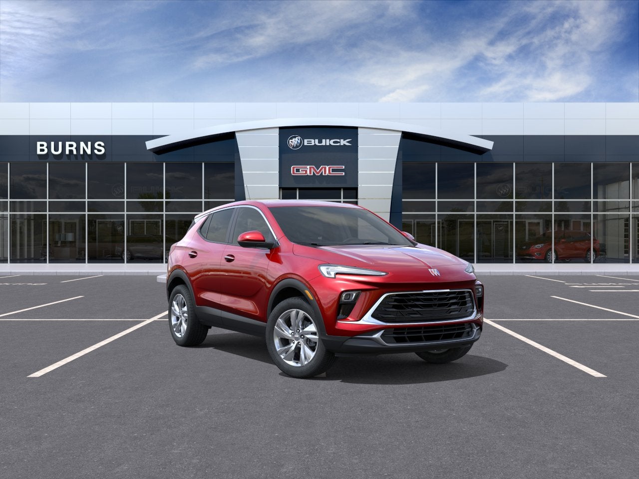 2026 Buick Encore GX Preferred in Brilliant Red — front three-quarter view